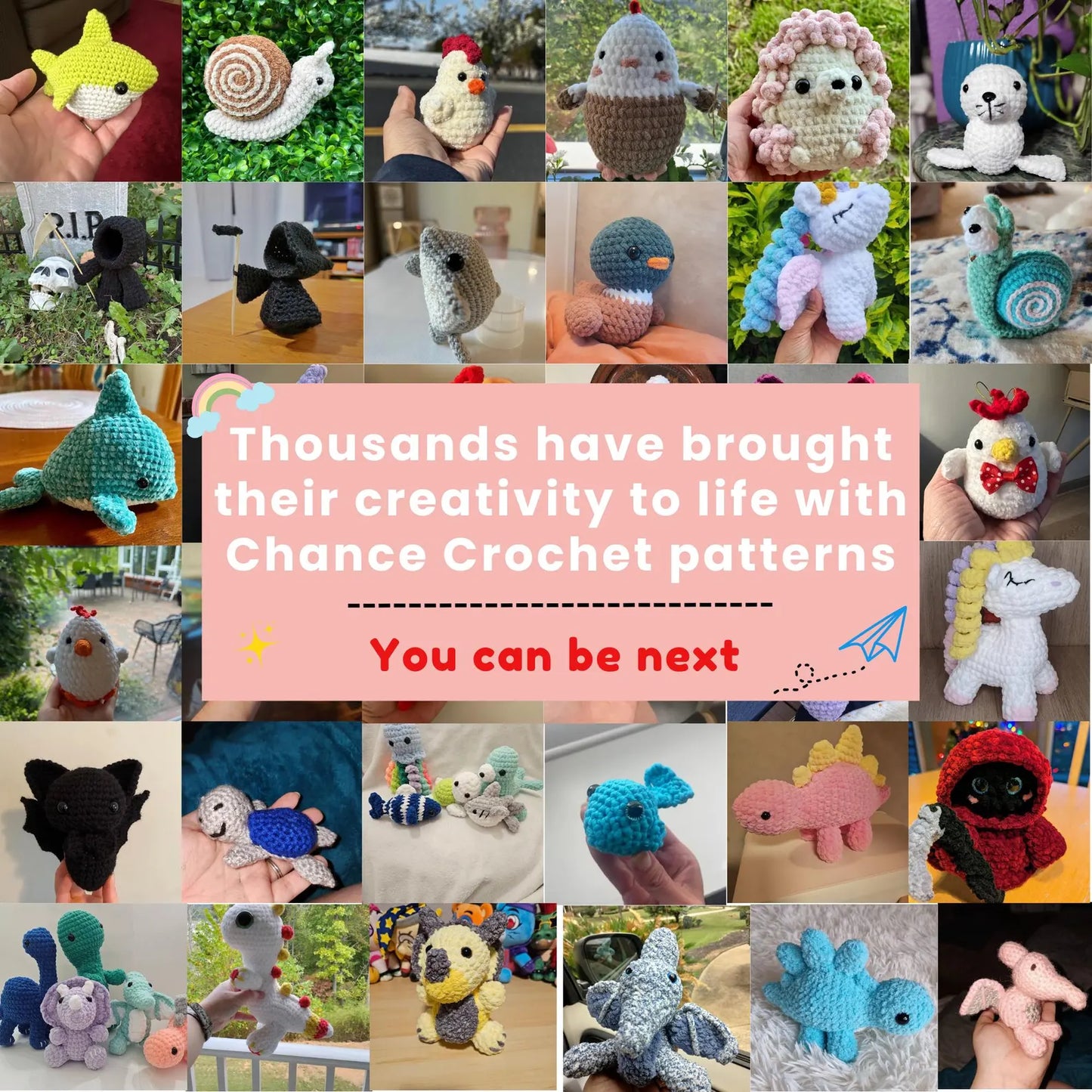 500+ Crochet Pattern Bundle – Amigurumi, Animals & Holidays