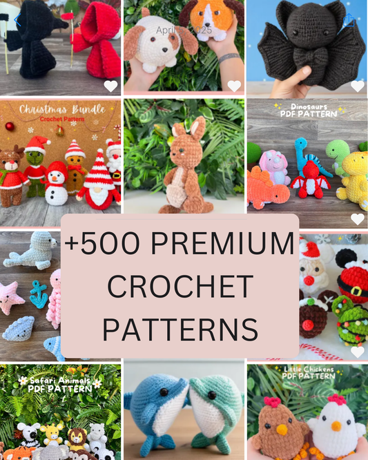 500+ Crochet Pattern Bundle – Amigurumi, Animals & Holidays